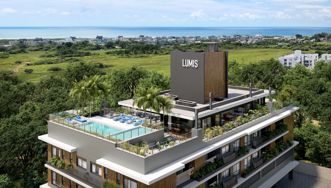 Рендер rooftop с бассейном Vergê Campeche